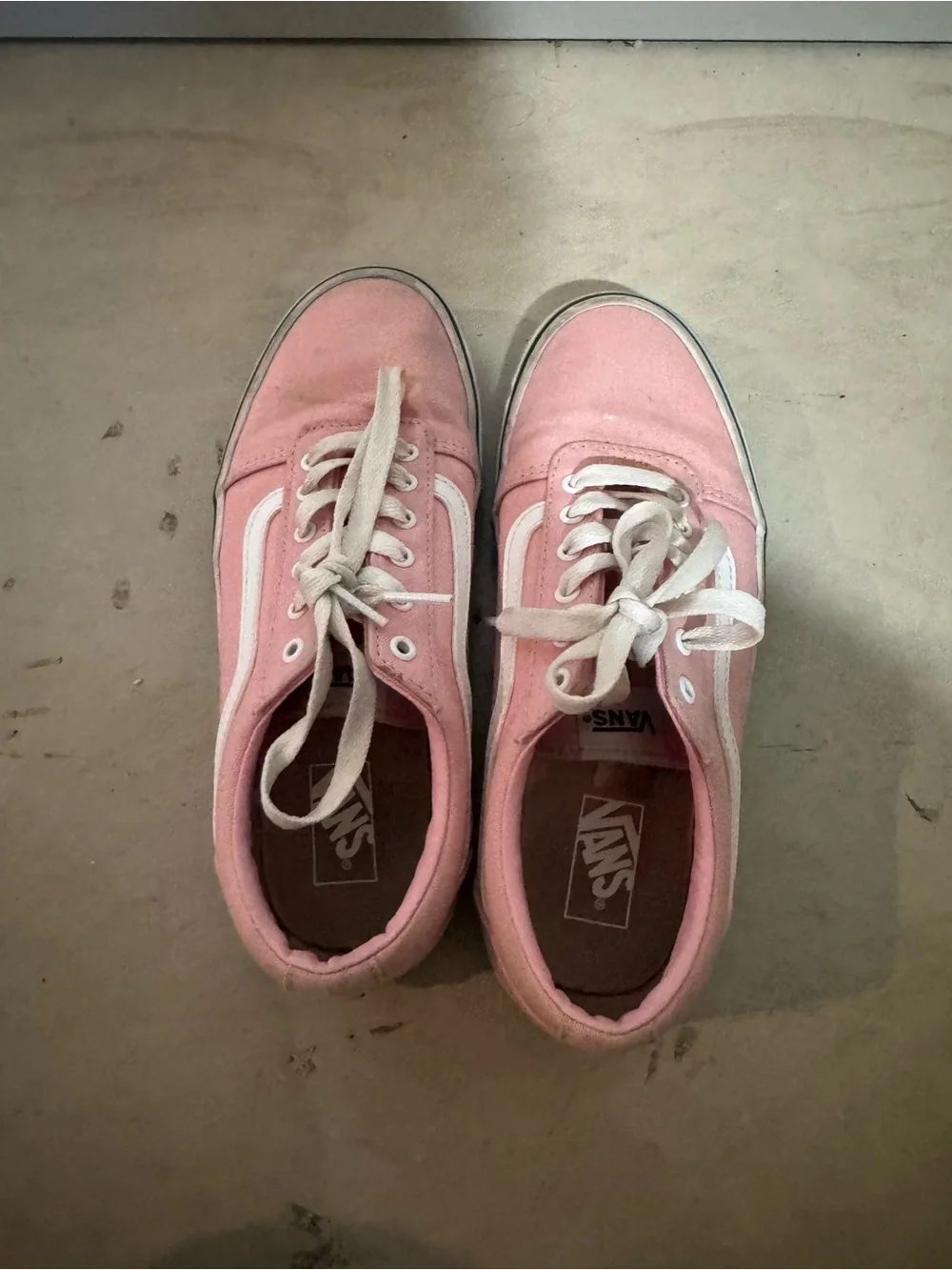 Pink & White Vans Size Girls 4.5 Used Condition Y2K Girly